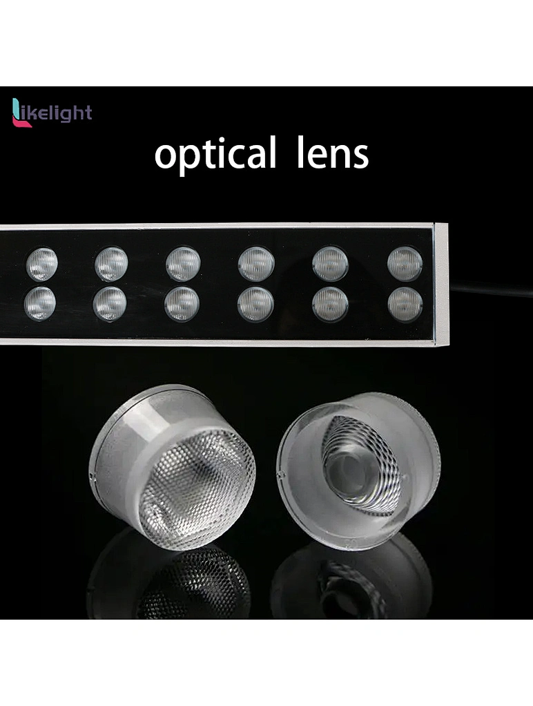 LED wall washer optical lens close up